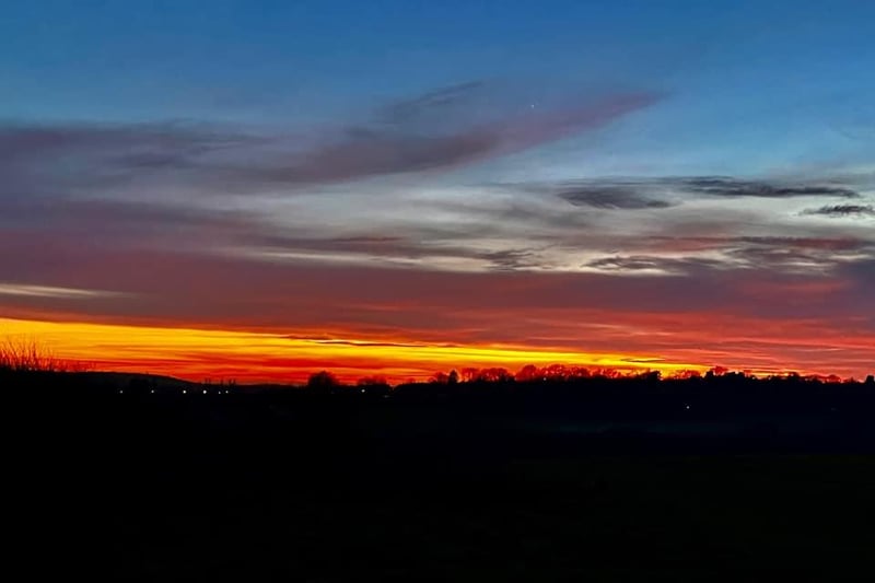 The beautiful sunset over Normandy Hill, Houlton, on Sunday February 5, taken by Rob Bostridge