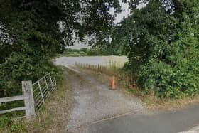 The familiar sight of the entrance to the car boot field off Alwyn Road. This will disappear if Taylor Wimpey gets its way. Photo: Google Street View.