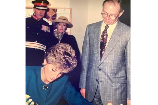 Dr Henderson said he was proud to have met both The Duchess of Kent and Princess Diana when they visited Myton Hospice, where he was able to show Princess Diana around to meet some of the patients. Photo supplied