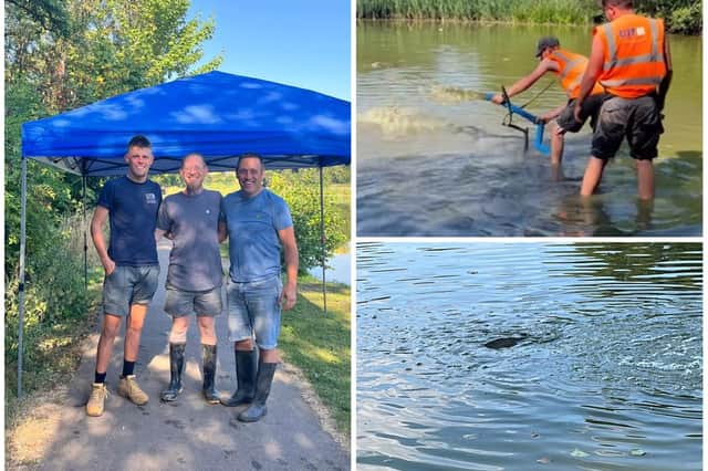 The community in Kenilworth has rallied together to step in and help save the fish in the Abbey Fields lake. Photos by Darren Rees