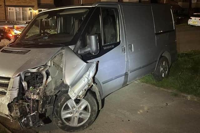 The stolen Transit van. Credit: OPU Warwickshire