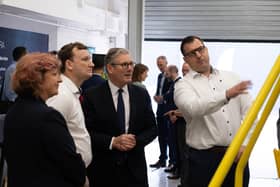 Lisa Bingley (left) with Sir Kier Starmer centre