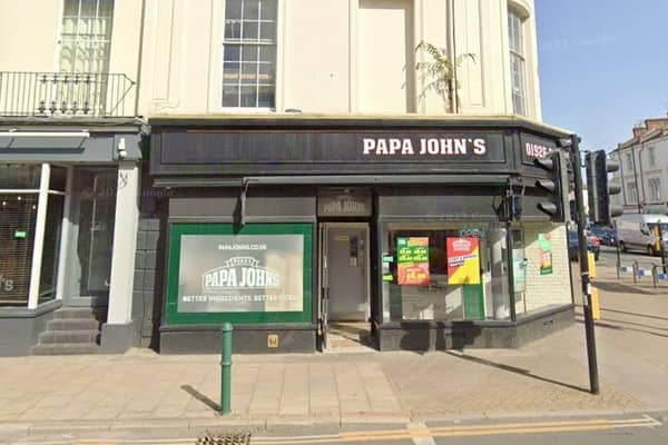 The Papa John's branch in Bath Street, Leamington, is not on the company's national list of closures. Picture courtesy of Google Maps.