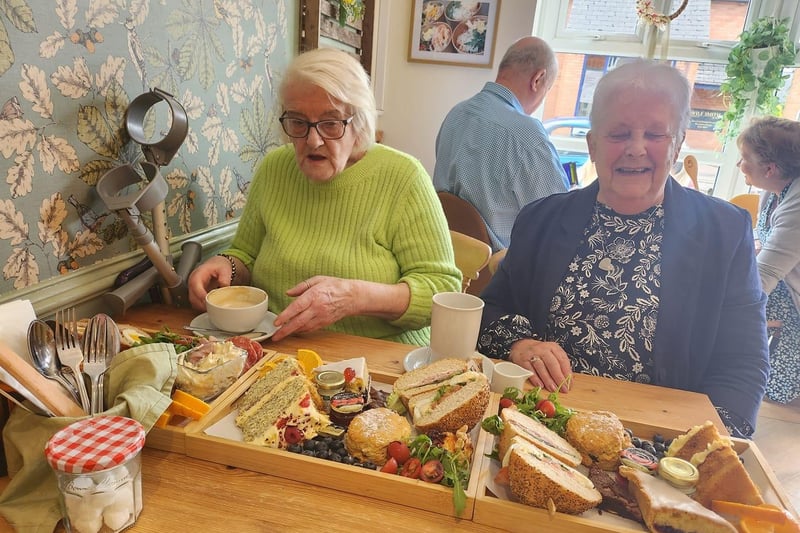 Enjoying lunch at Treacles at Mosaic, Main Street, Bilton.