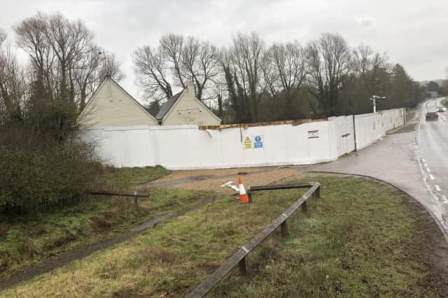 The boarded up Crabmill pub in Preston Bagot. Photo by Adrian Griffiths