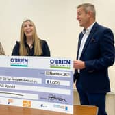 O'Brien Contractors Ltd has made a donation of £1,000 to the Cubbington OAP Association. Picture supplied.