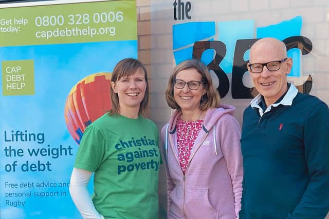 CAP Rugby Debt Centre Manager, Karen Swaffield (left) with new Debt Coaches, Sue Keffler and Mark Richmond.