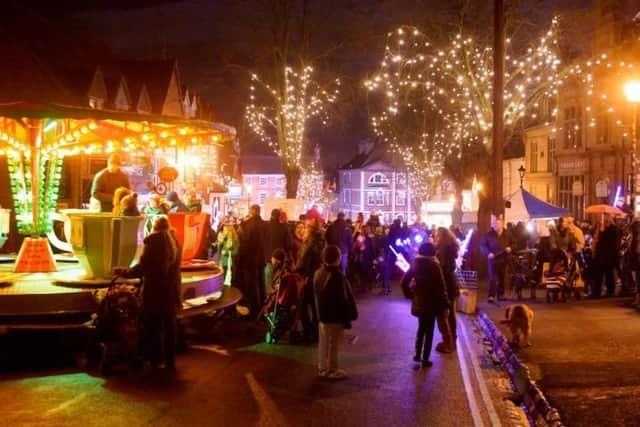 The Christmas lights in High Street, Kenilworth. Picture supplied