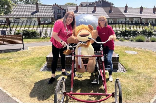 Friends Alex Pearson and Emma Brayne are preparing to cycle a route from Claverdon to Hatton as part of their charity challenge. Photo supplied