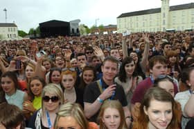 Enjoying The Saturday's performance at BBC Radio 1's Big Weekend. (2805PG35)