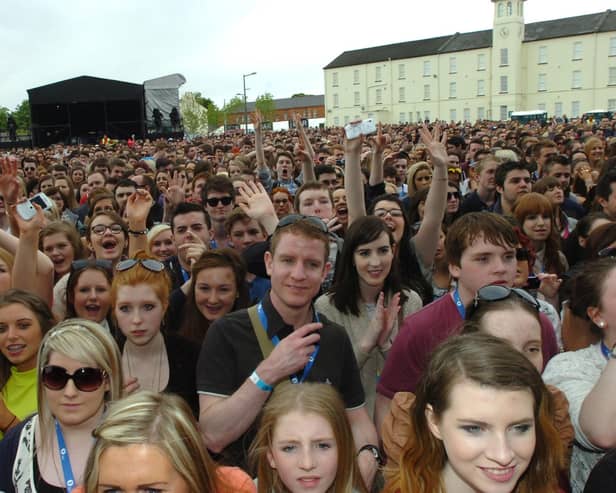 Enjoying The Saturday's performance at BBC Radio 1's Big Weekend. (2805PG35)