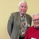 President Alan Bailey with John Armstrong, Chair of Warwick & Leamington Parkinson’s Group