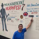 Murphy's Bar owner Kevin Murphy has had a mural painted outside the bar to thank all of those who support the seventh annual Murphfest fundraising event. Picture supplied.