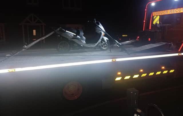 This bike was seized in Newton.