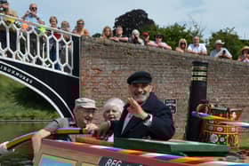 David Suchet opening 2018 Braunston Rally -  Harry Arnold  -Waterways Images.