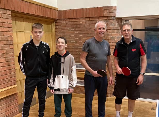From left to right: Ben Rourke and Tudor Draghici (Church) and Guy Ashworth and Dave Hawker (Eathorpe). Eathorpe won 4-1