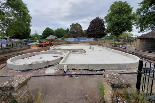 How the paddling pool in St Nicholas Park on June 27. Photo by Geoff Ousbey