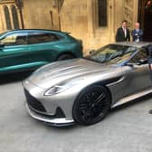 Warwick and Leamington MP Matt Western at the Houses of Parliament with the new Aston Martin DB12.