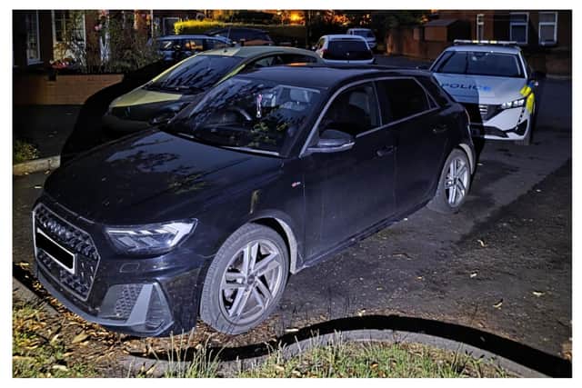 The Audi stolen in the incident.