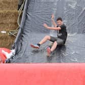 Fred taking part in mud run in 2019, shortly before diagnosis.