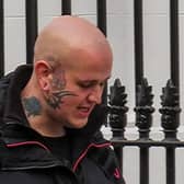 Luke Kyberd's distinctive tattoo can be seen clearly at a previous court hearing