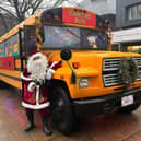 Santa and his bus are in Rugby today.