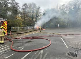 Firefighters were called to deal with an alight substation.