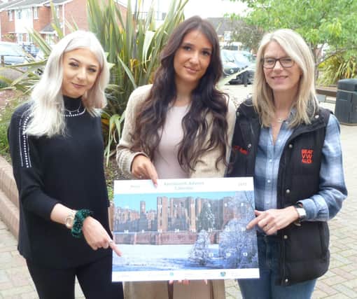 Among those at Oaks Precinct who are supporting the advent calendar are Ellie Fitchett (Rumours Hair and Beauty), Jess Harris (U.K. Beauty Club) and Sarah Doolan (GDT Automotive). Picture submitted.