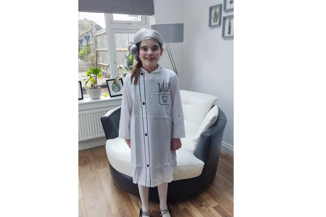 Our Lady and St Teresa's Catholic Primary School pupil Hanna, 9,  as TheDemon Dentist