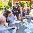 Dani (Park View manager), with The Lord Lieutenant of Warwickshire, Chair of Warwickshire County Council,Cllr Chris Kettle and the Mayor of Warwick, Cllr
Oliver Jacques with Park View residents taking part in activities. Photo supplied