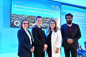 From left to right: Jodie Gosling MP, Mary Creagh MP, Midlands Connect CEO Maria Machancoses and MP Jeevun Sandher