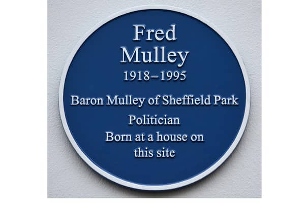 The blue plaque unveiled in Clemens Street. Photo courtesy of Allan Jennings