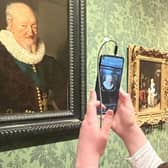 Smartify app in use in the picture gallery at Upton House and Gardens.