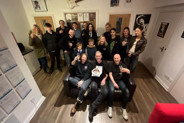 Staff and students celebrate at The Musical Box