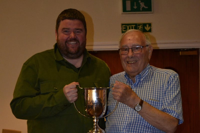 Massey Ferguson manager Chris Boote receiving the Top goal scorers trophy on behalf of the Club who scored the most goals over the season (106).JPG