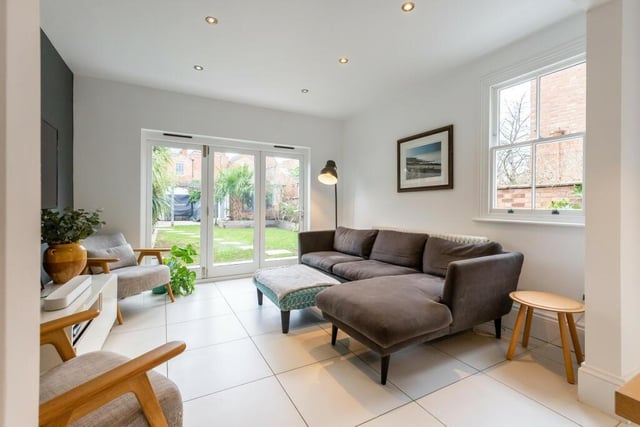 The end section of the kitchen/dining area which overlooks the garden. Photo by Fine and Country