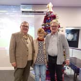 From left to right: The Rotary Club of Lutterworth president Roger Rose with his wife Jackie and Ivan Walters (president of the Lutterworth Club).