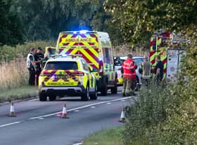 Emergency services were called to the collision at about 6.30pm after reports of a crash involving a car and motorbike at the junction of the A423 and Coventry Road in Long Itchington.