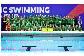 Rugby Artistic Swimming Club were crowned champions at the GoCardless Swim England Artistic Swimming Combo Cup in a thrilling finale at Ponds Forge. Photo: Swim England/Will Johnston Photography.