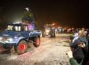 A Christmas convoy of more than 60 tractors and farm vehicles blazed a bright trail through south Warwickshire in aid of two local charities. Photo by Laurence Jones