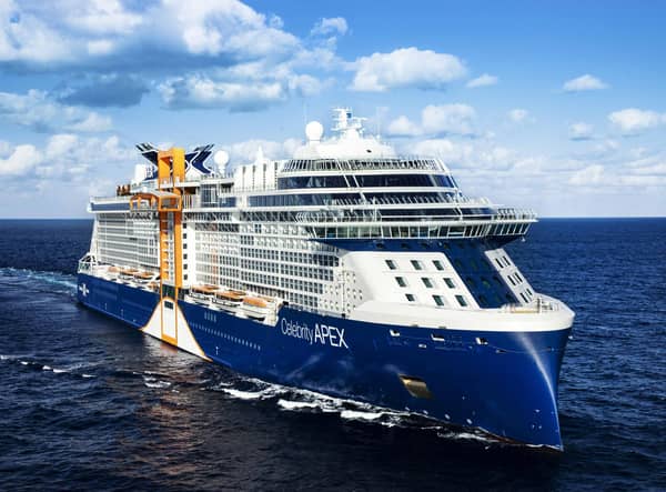 Celebrity Apex is one of three new ships in Celebrity's new 'Edge class' series. Image: Michel Verdure