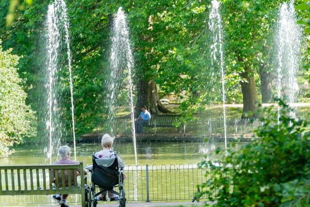 The pond in Jephson Gardens. Photo by Mike Baker