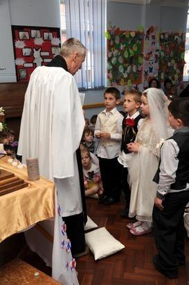 Hope the best man has the ring. Picture from Dunchurch Infant School.