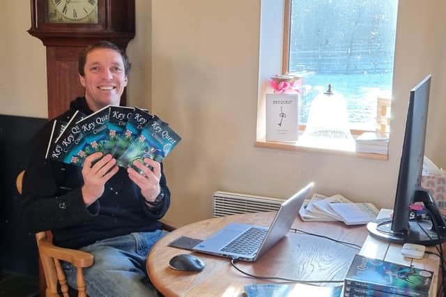 Debut author Tom Elliott, posting free books to his old schools