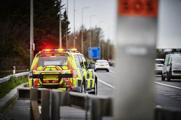 There are traffic problems in both directions on the M40 after a lorry crashed into the central reservation overnight