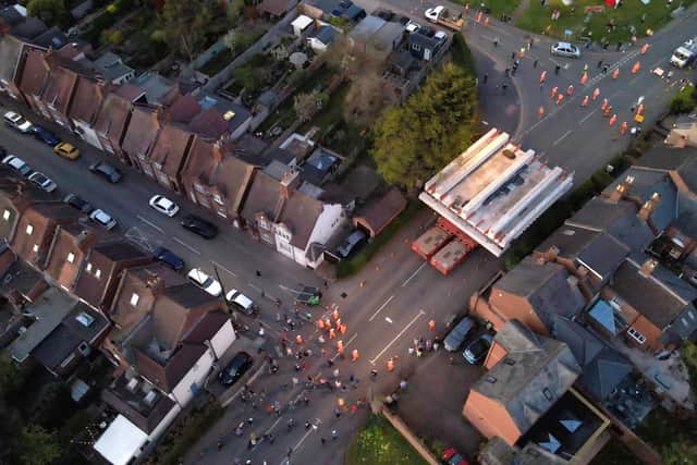Drone shot  of the Rugby Road bridge renewal in Leamington. Image courtesy of Network Rail.