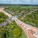The small village of Burton Green is divided in half by a huge HS2 construction site as they install the Burton Green Tunnel. (Image: Emma Trimble / SWNS).