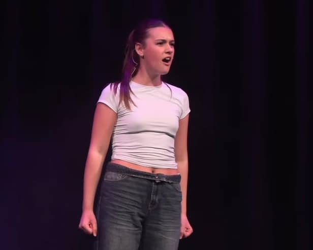 Hettie got through to the finals after singing  All Falls Down from the musical Chaplin.