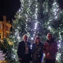 Rob Close, President of the Rotary Club of Rugby, the Mayor of Rugby Maggie O'Rourke and the Reverend Canon Edmund Newey of St Andrews Church.