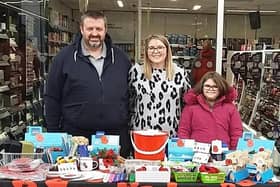 Volunteers from a past collection in Rugby town centre.